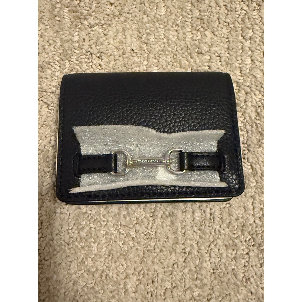 Michael Kors Carson Flap Mini Wallet Black‎ Leather – $178 Value, Yours Cheaper!